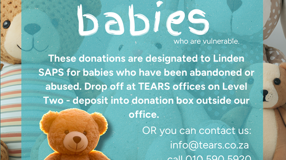 CALL for Soft Baby Toys SAPS Child Protection Unit